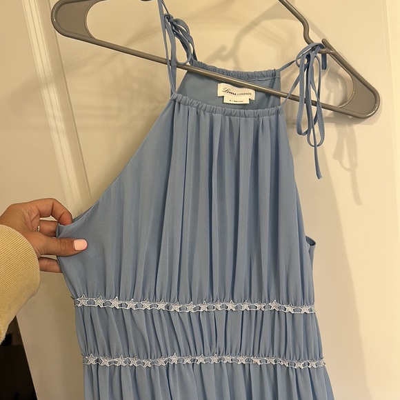 Long light blue dress with cute details - Picture 2 of 4